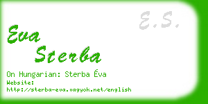 eva sterba business card