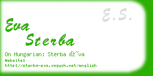 eva sterba business card